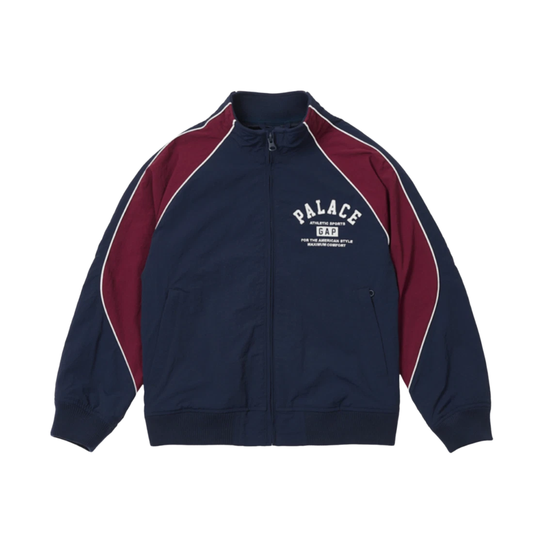 (키즈) 팔라스 x 갭 나일론 트랙 탑 네이비 레드 - 24SS((Kids) Palace x Gap Nylon Track Top Navy Red - 24SS)
