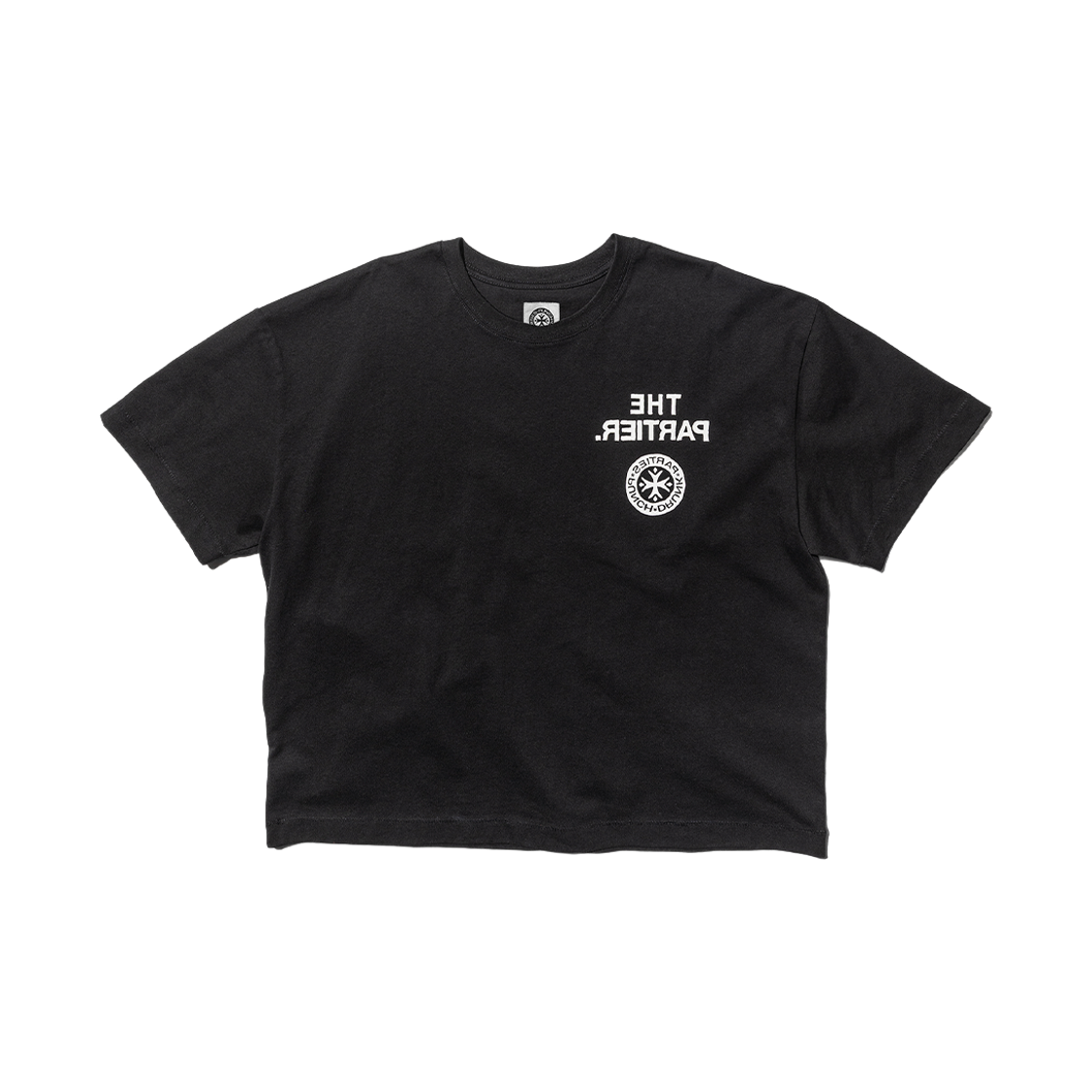 펀치 드렁크 파티즈 더 파티어 크롭티 블랙(Punch Drunk Parties The Partier Crop Tee Black) - 1