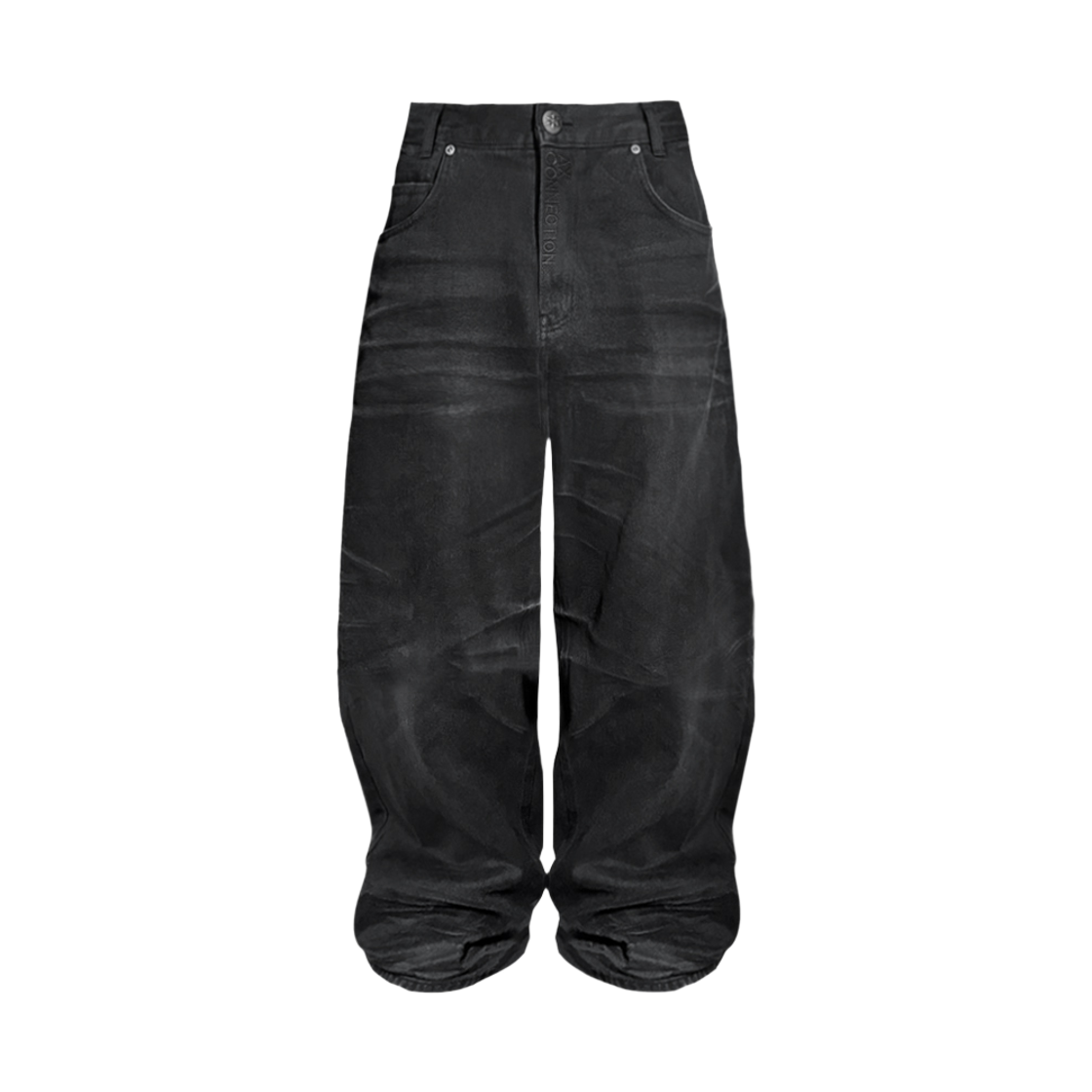 에이엑스커넥션 레이즈드 서피스 워시드 와이드 데님 팬츠(AX CONNECTION Raised Surface Washed Wide Denim Pants)