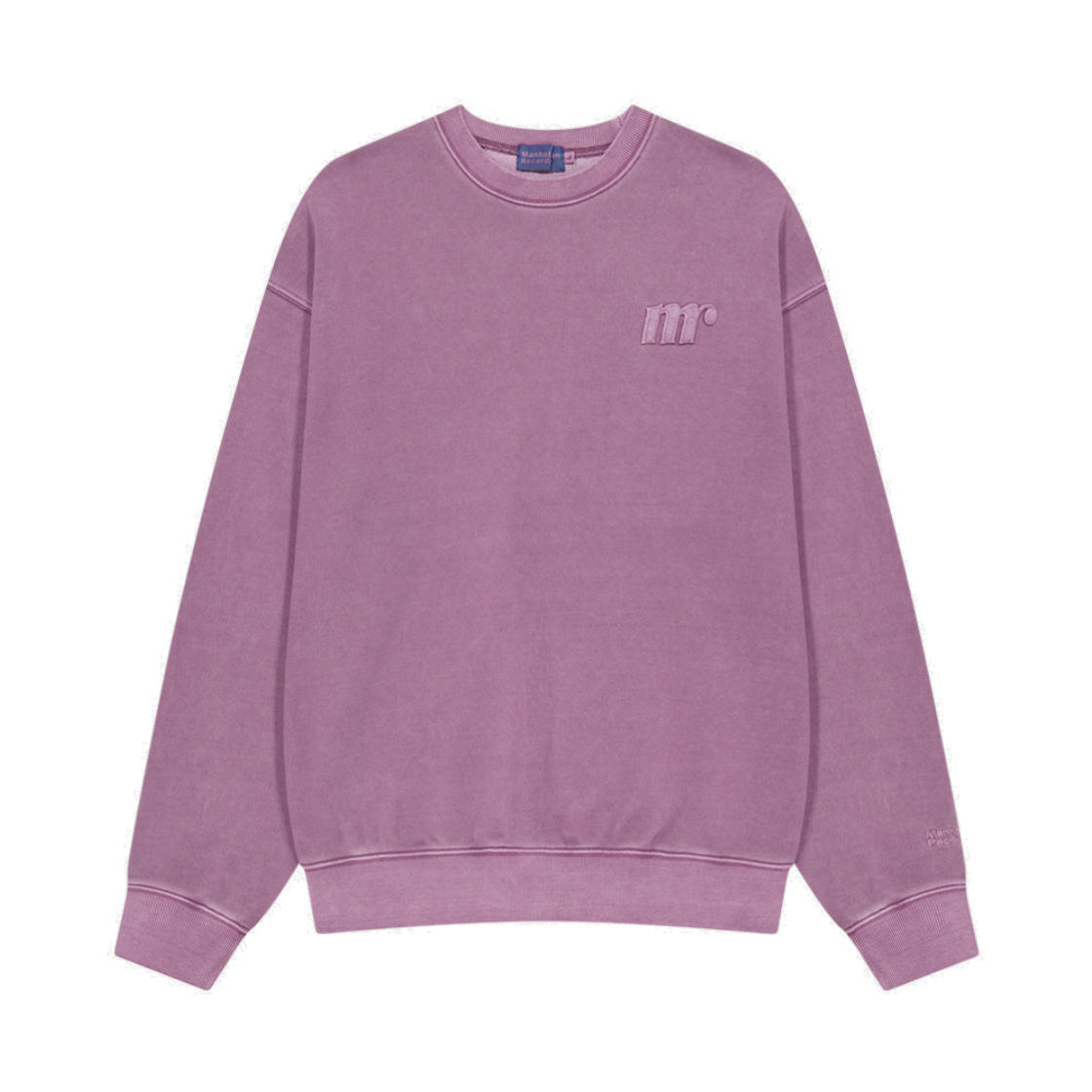 맨하탄 레코즈 로고 피그먼트 크루넥 - 퍼플
