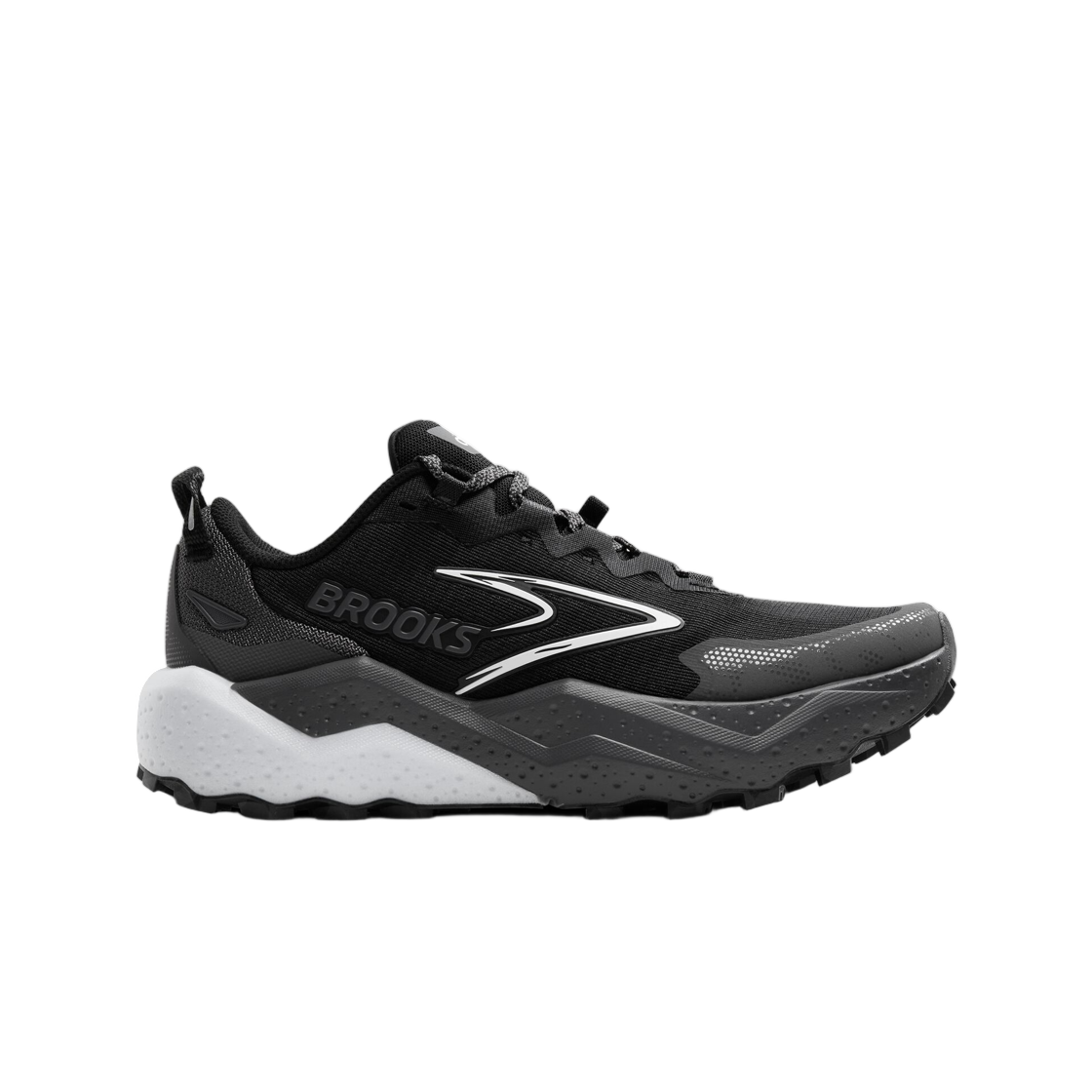 1104401D052 Brooks Running Caldera 8 Black Blackened Pearl White - D Medium