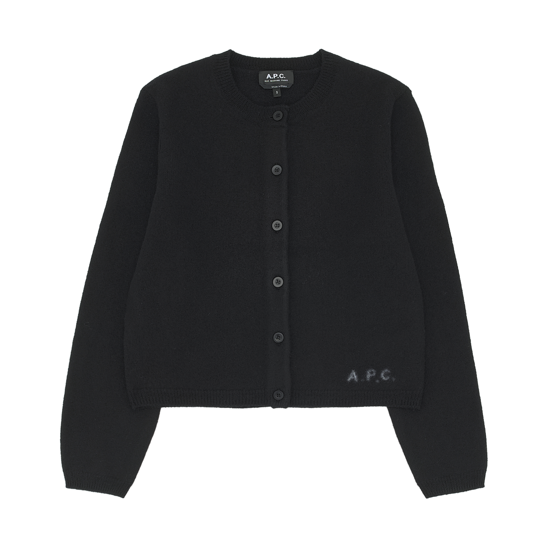 (W) 아페쎄 울 가디건 블랙((W) A.P.C. Wool Cardigan Black) - 1