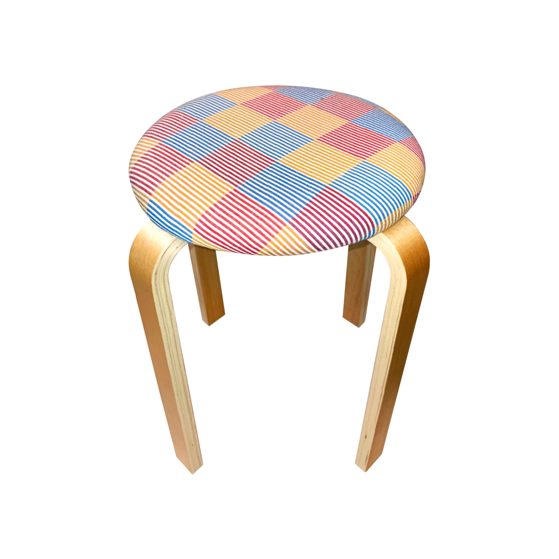 유라이크왓 칼라 블록 패치워크 스툴 레드(you like what Color block patchwork stool red)
