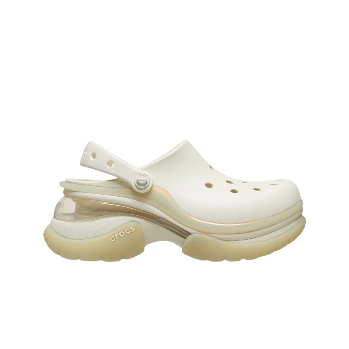 (W) 크록스 슈퍼 베이 클로그 서밋 화이트((W) Crocs Super Bae Clog Summit White) - 1