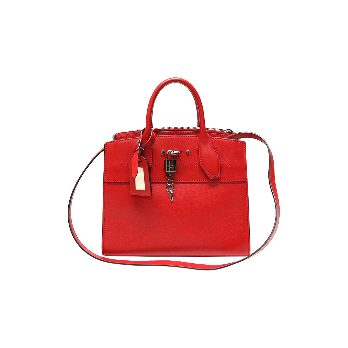 ITFO9L29VDGC Louis Vuitton M51030 Rouge Red Calfskin City Steamer PM 2-Way Bag