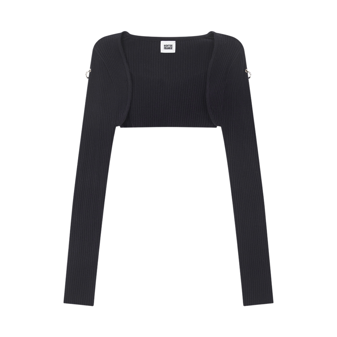 HF26ACD001BK HIGHTIDE FRANKIE Pierced Bolero Cardigan Black