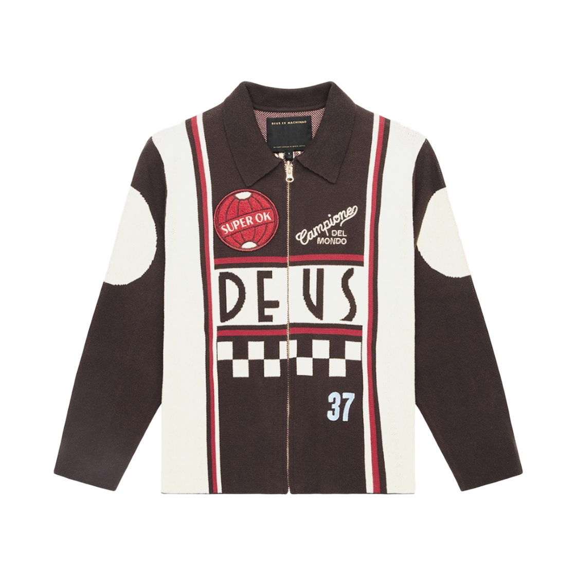 D261WCD815080 [6% 적립] Deus Ex Machina W Monte Carlo Knit Cardigan Brown