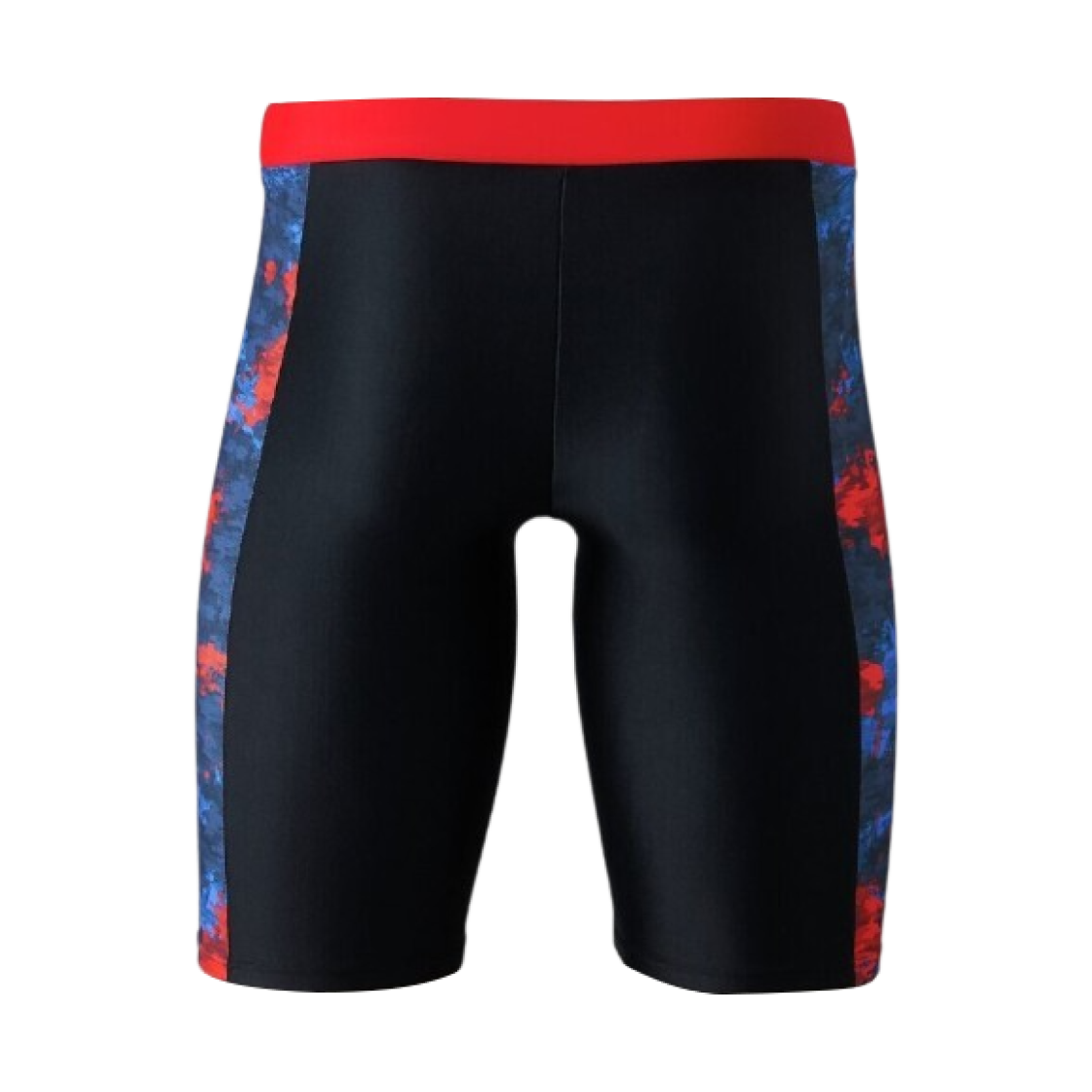 미즈노 스트로크 원 발수 스윔 피트니스용 하프 스패츠 블랙 레드(Mizuno Stroke One Water-Repellent Swim Fitness Half Spats Black Red) - 2