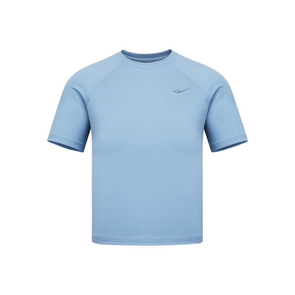 프로-스펙스 여성 다운타임 피티드 반팔티셔츠 그레이시 블루(PRO-SPECS Women's Downtime Fitted Short Sleeve T-Shirt Graysh Blue)