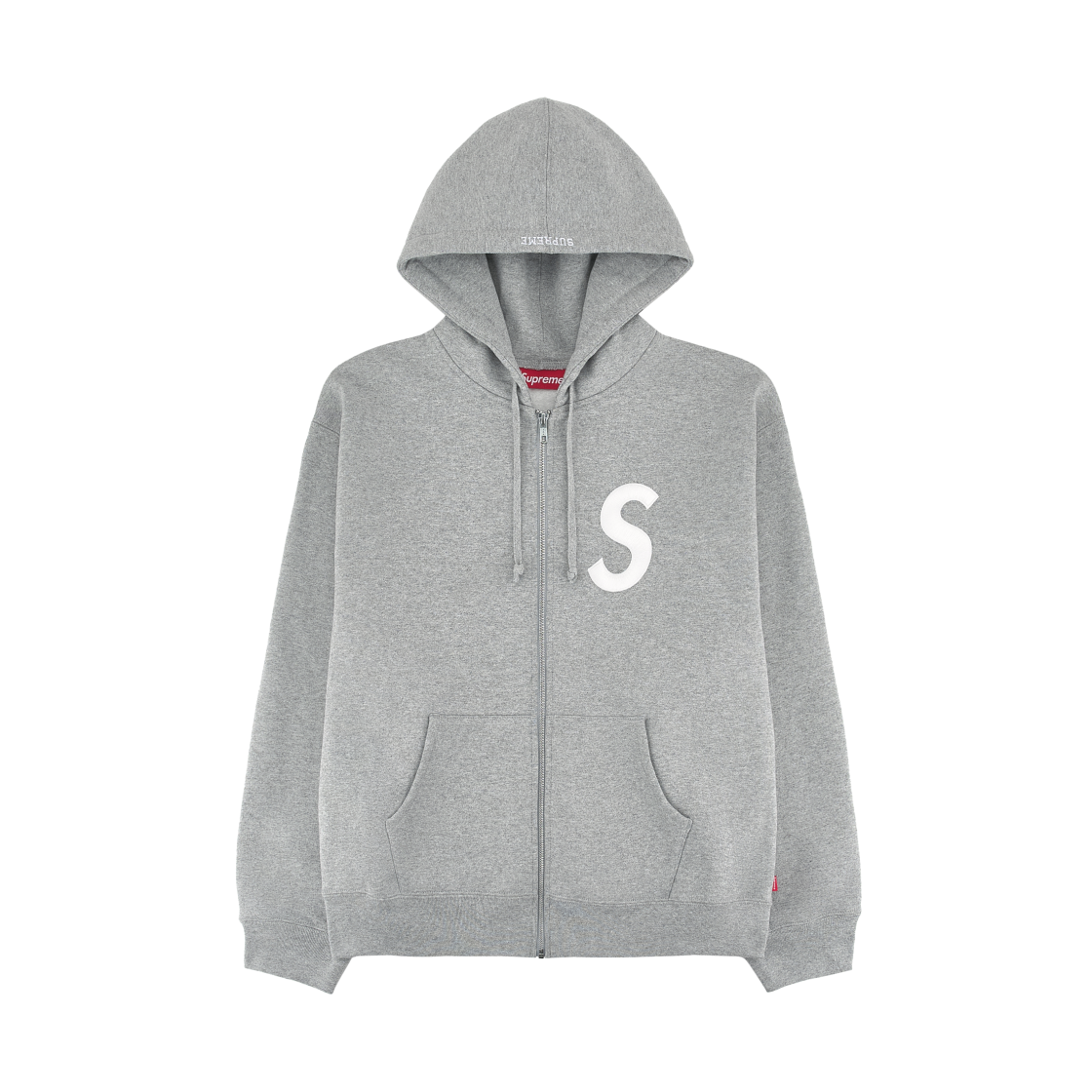 슈프림 S 로고 집업 후드 스웨트셔츠 헤더 그레이 - 25FW(Supreme S Logo Zip Up Hooded Sweatshirt Heather Grey - 25FW)