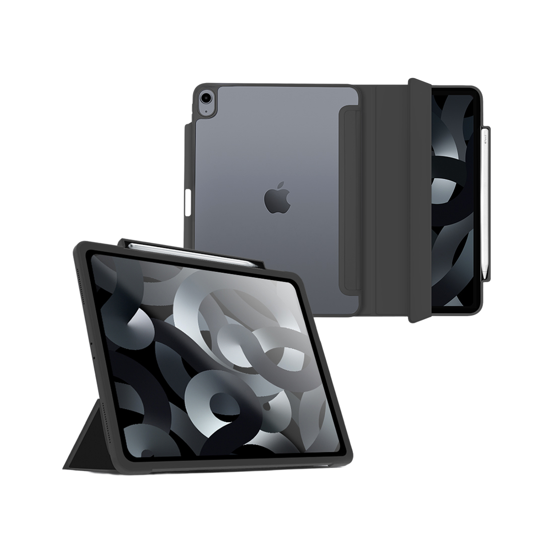 탱글우드 아이패드 에어 10.9/11인치(4/5/6/7세대 호환, M1/M2/M3) 클리어 핏 케이스 애플펜슬 수납 스마트커버(Tanglewood iPad Air 10.9/11-inch (4th/5th/6th/7th Gen Compatible, M1/M2/M3) Clear Fit Case with Apple Pencil Holder Smart Cover) - 2