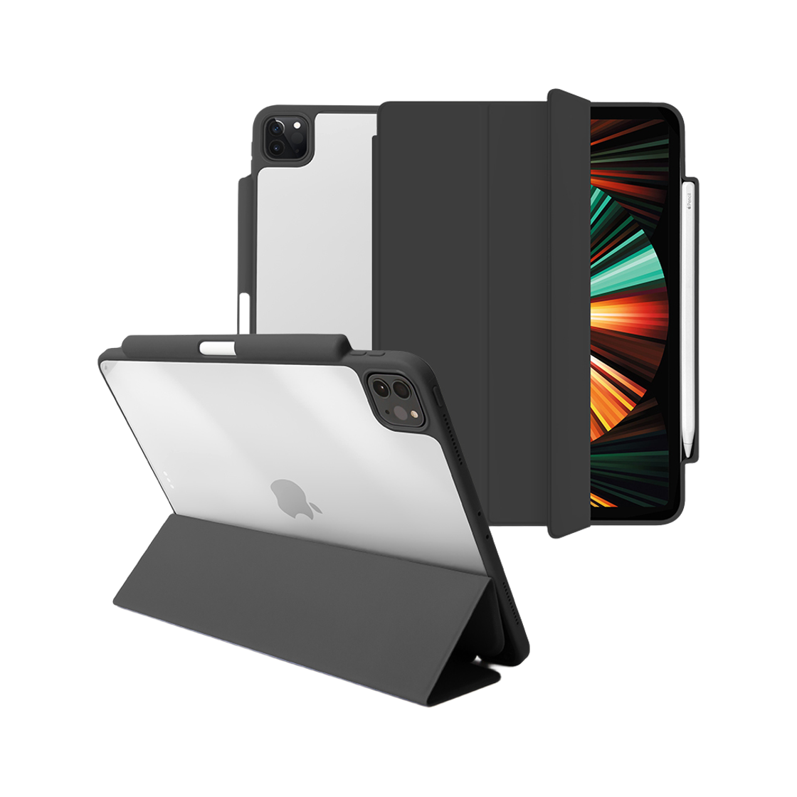 탱글우드 아이패드 프로 11인치(1/2/3/4세대) 클리어 핏 케이스 애플펜슬 수납 스마트커버(Tanglewood iPad Pro 11-inch (1st/2nd/3rd/4th Gen) Clear Fit Case with Apple Pencil Holder Smart Cover) - 2