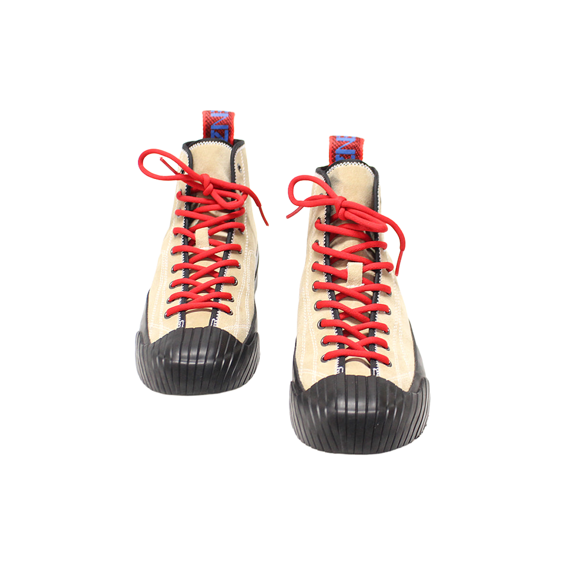 IT6JN2GD2SBJ Kenzo Beige Suede Volcano High-Top Sneakers for Men - Size 41