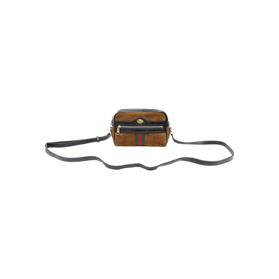 구찌 517350 브라운 스웨이드 블랙 페이던트 레더 WEB 오피디아 미니 크로스백(Gucci 517350 Brown Suede and Black Patent Leather Web Ophidia Mini Crossbody Bag)