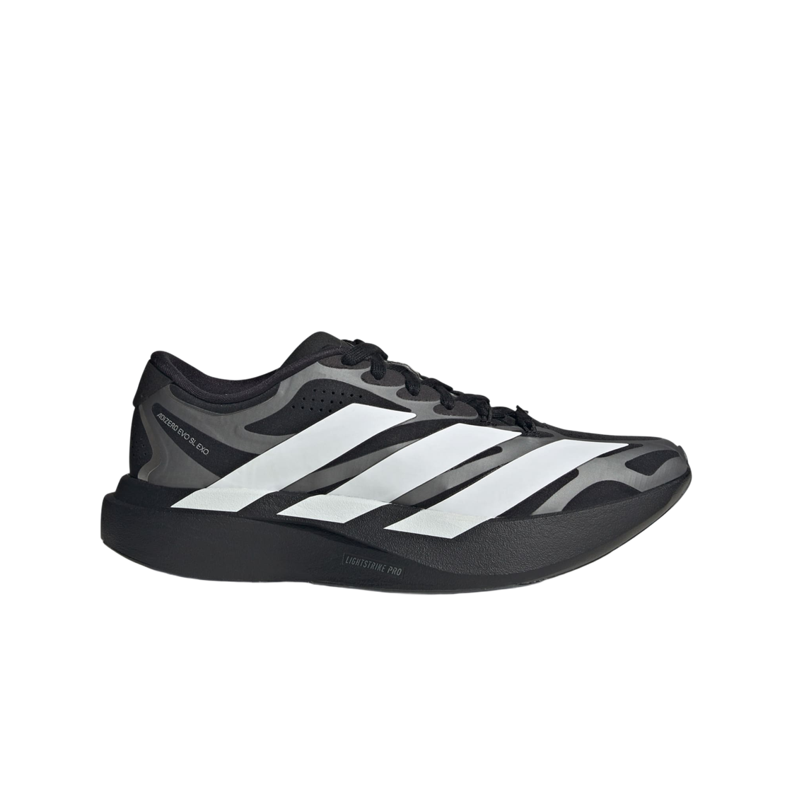 (W) 아디다스 아디제로 EVO SL EXO 코어 블랙 클라우드 화이트((W) Adidas Adizero EVO SL EXO Core Black Cloud White) - 1