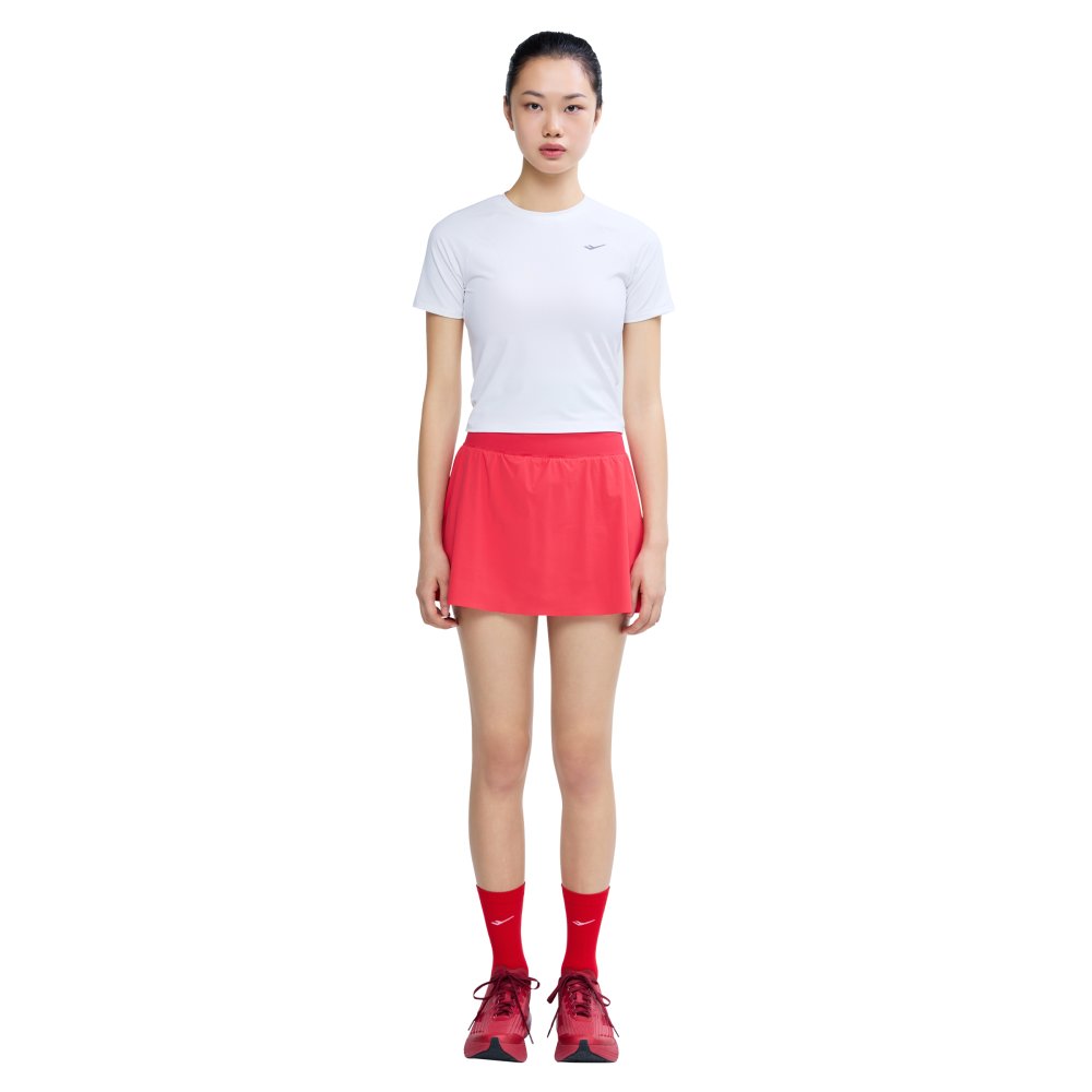 프로-스펙스 여성 다운타임 피티드 반팔티셔츠 화이트(PRO-SPECS Women's Downtime Fitted Short Sleeve T-Shirt White) - 2