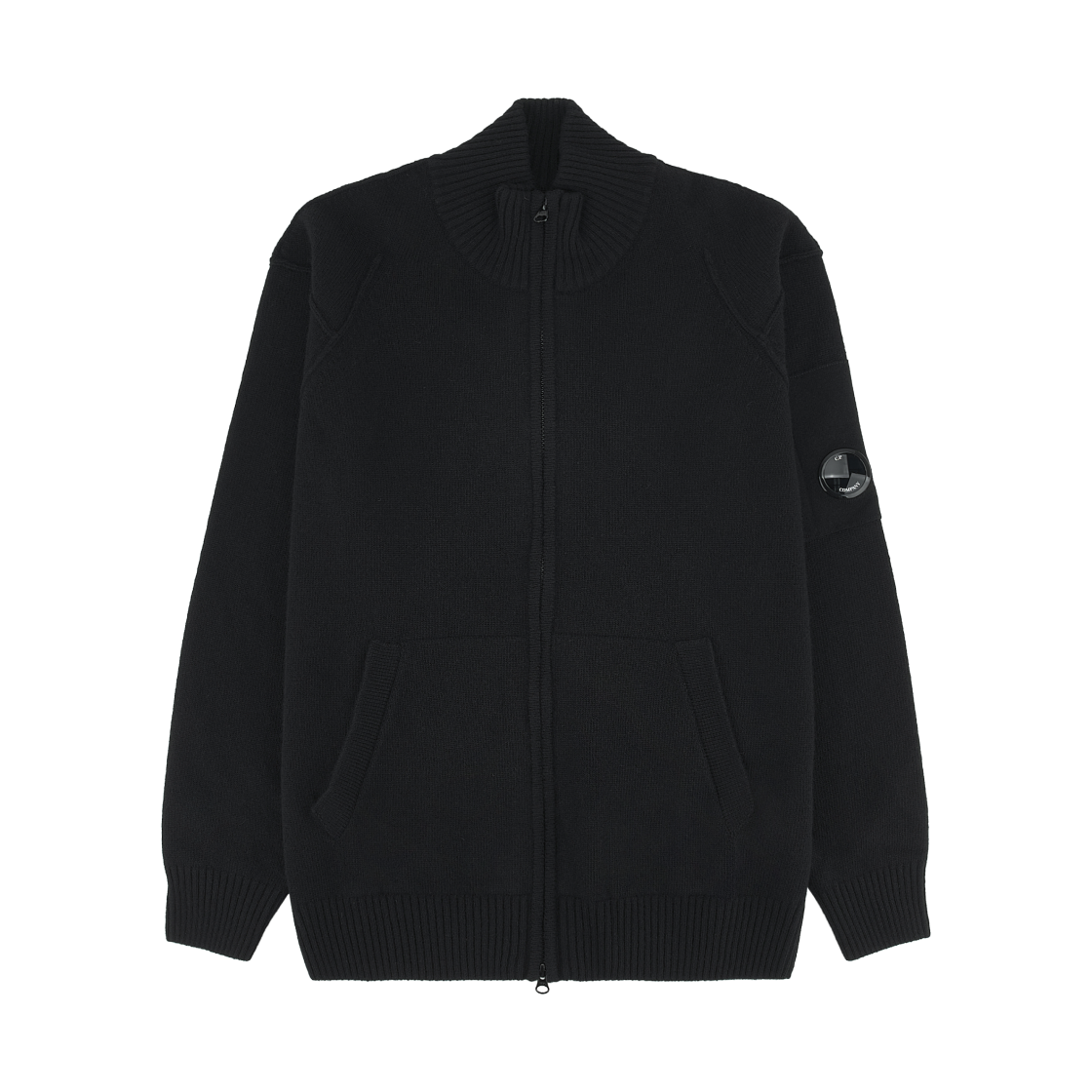 C.P. 컴퍼니 집업 가디건 블랙 - 25FW(C.P. Company Zip Up Cardigan Black - 25FW)