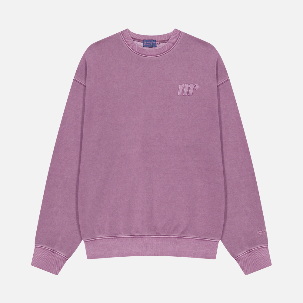 맨하탄 레코즈 로고 피그먼트 크루넥 - 퍼플(Manhattan Records Logo PM Crew Neck - Purple) - 2