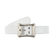 emostanceclub Core Belt Croc Embossed WHITE