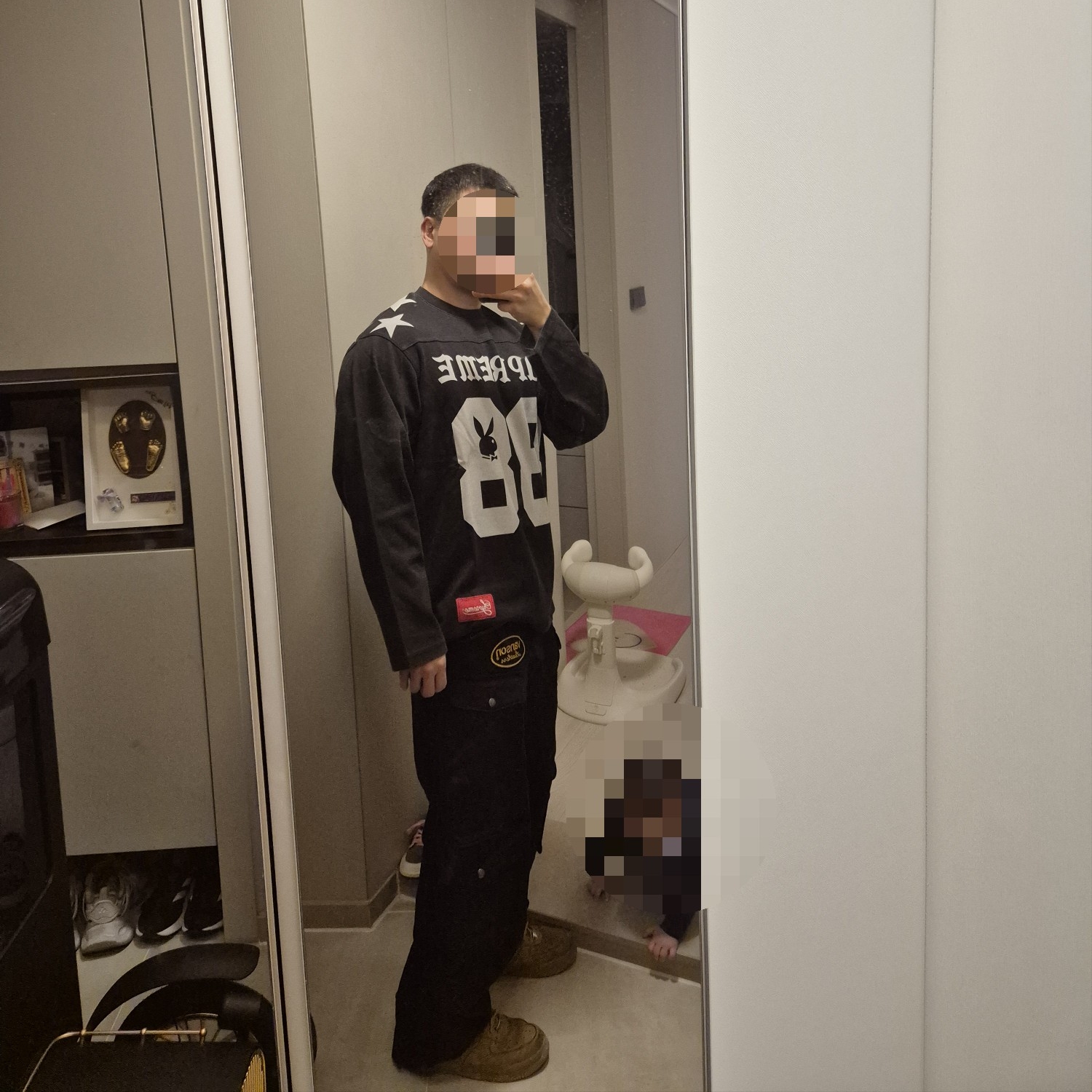 Supreme x Vanson Leathers Cordura Pant Black - 26SS 착용 스타일 - 2