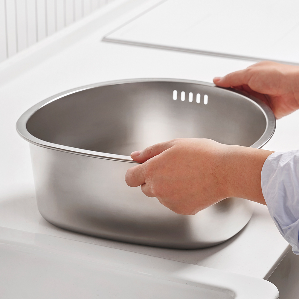 바겐슈타이거 스텐304 반원형 설거지통 8L(WAGENSTEIGER Semicircular Dish Tub 8L) - 6