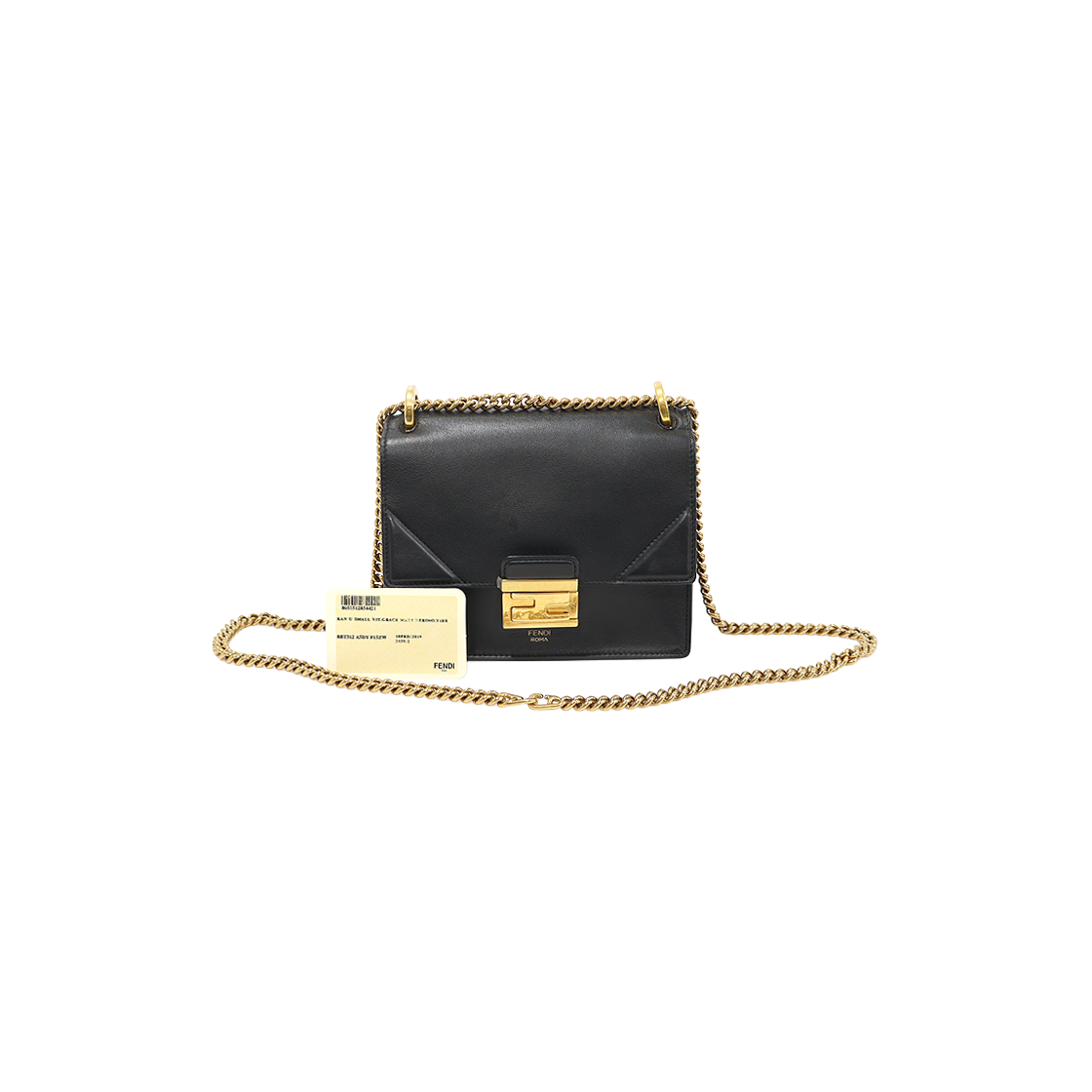 펜디 8BT312 블랙 카프스킨 캔 유 스몰 숄더백(Fendi Kan U Small Shoulder Bag in Black Calfskin) - 1