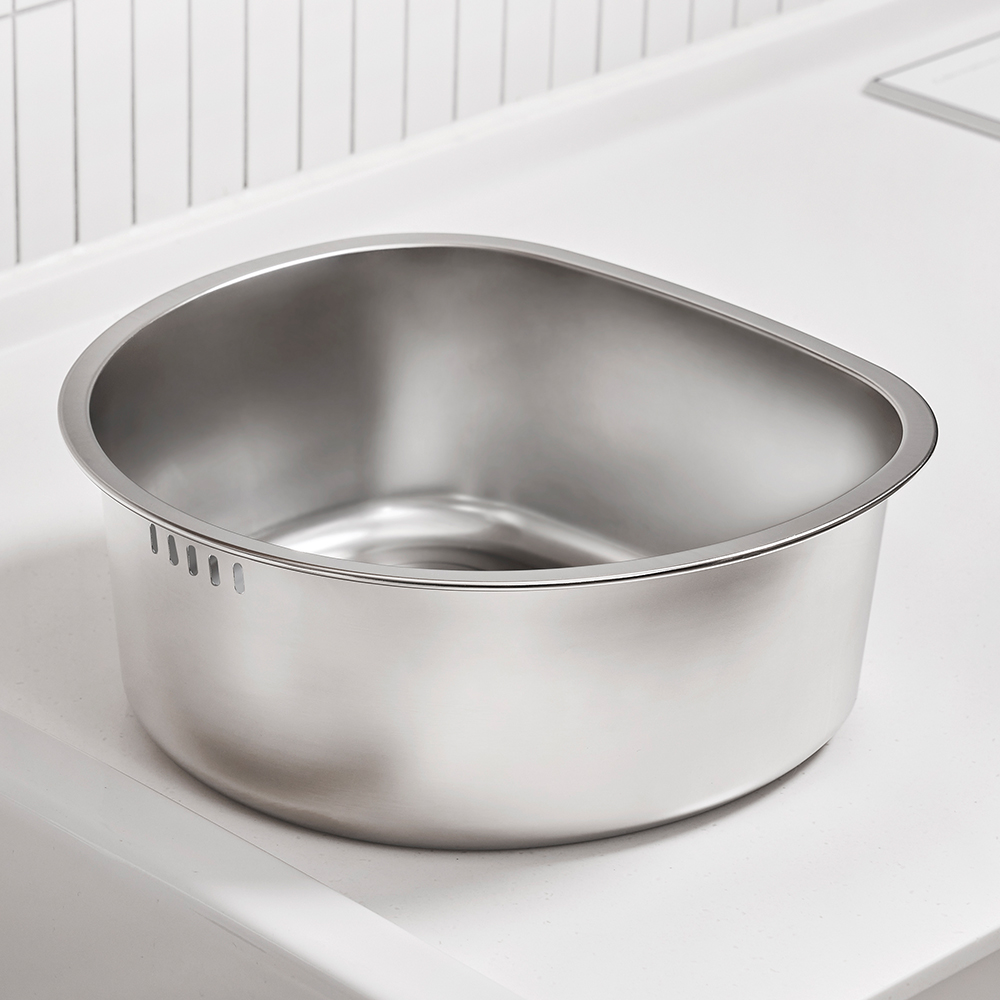 바겐슈타이거 스텐304 반원형 설거지통 8L(WAGENSTEIGER Semicircular Dish Tub 8L) - 5