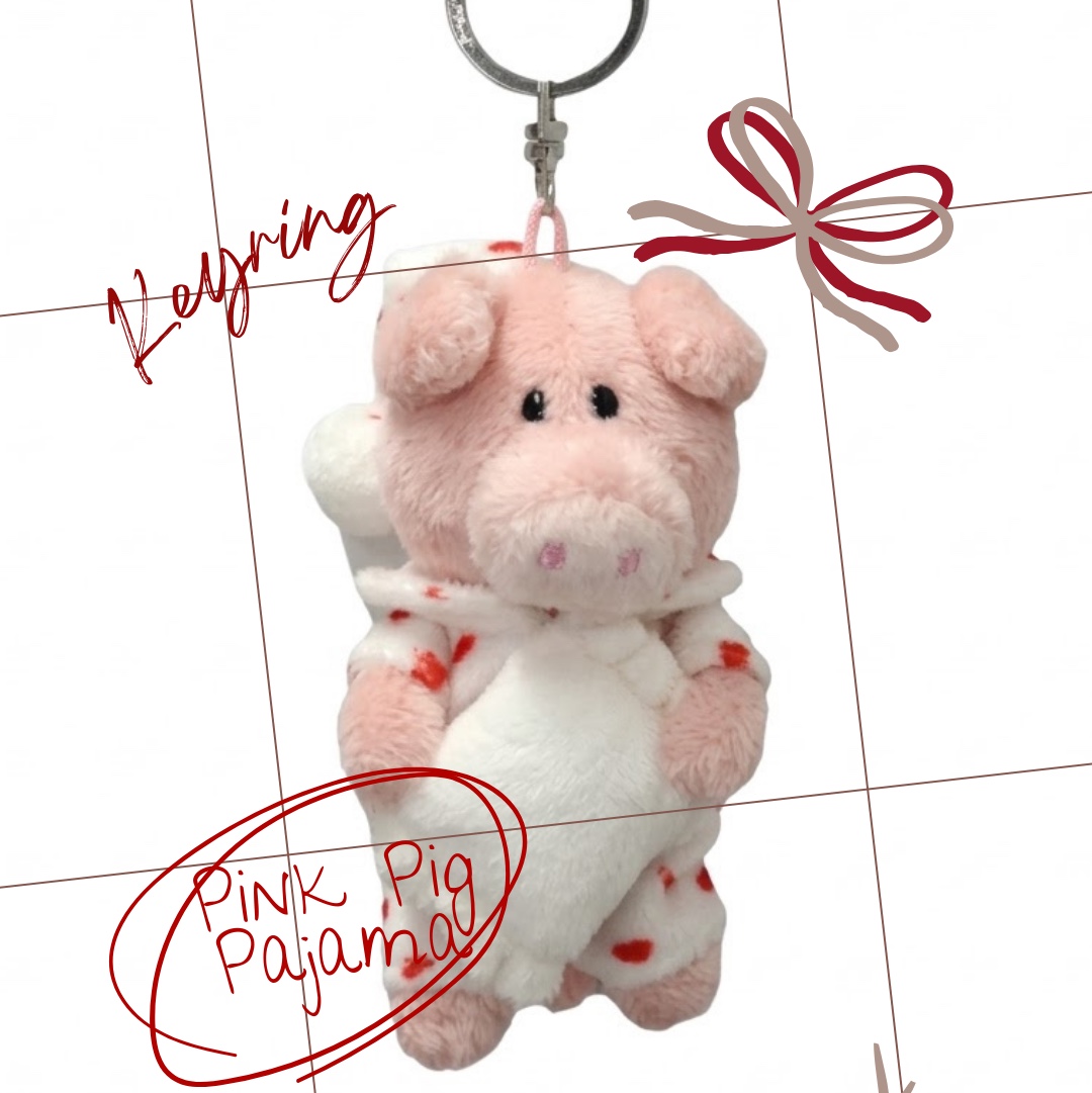 [KREAM 단독] NICI Pink Pig Pajama Keychain 10cm 착용 스타일