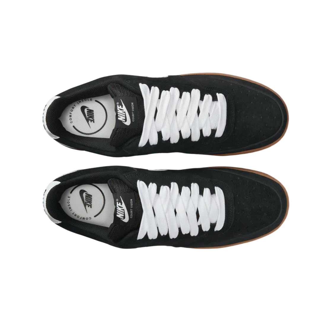 나이키 코트 비전 로우 블랙 검 미디움 브라운(Nike Court Vision Low Black Gum Medium Brown) - 2
