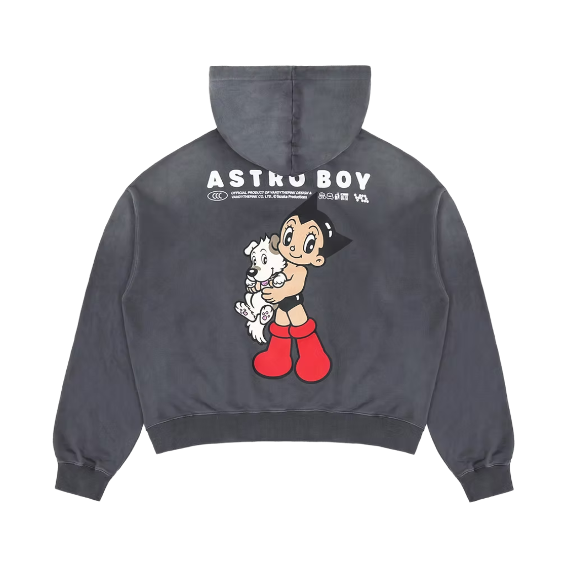 반디 더 핑크 x 아톰 후드 블랙(Vandy The Pink x Astro Boy Hoodie Black)