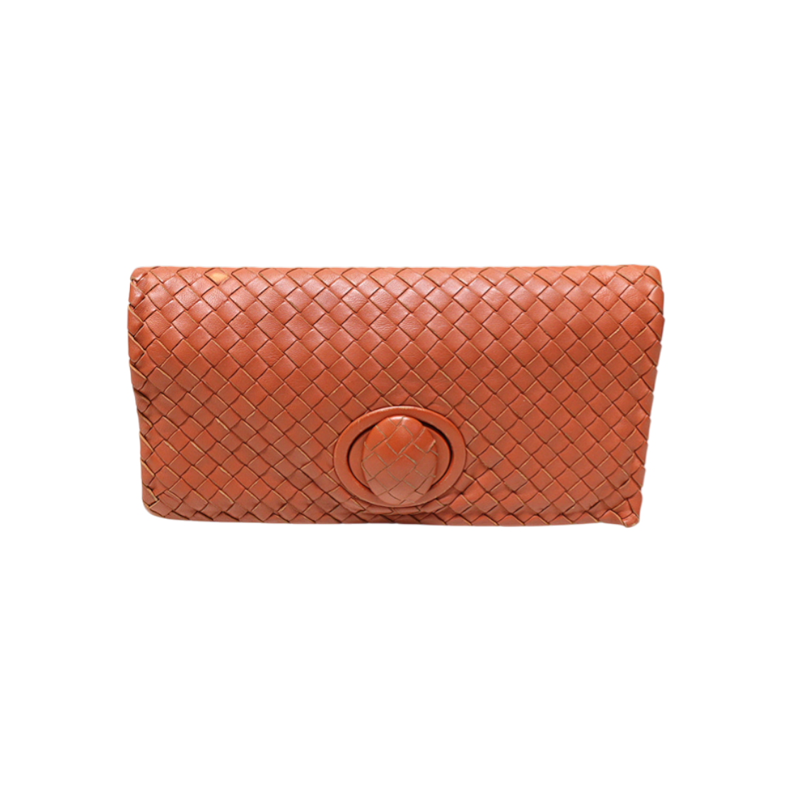 보테가 베네타 274473 브릭 컬러 인트레치아토 나파 위빙 폴드오버 클러치(Bottega Veneta 274473 Brick Color Intrecciato Nappa Weave Foldover Clutch) - 1