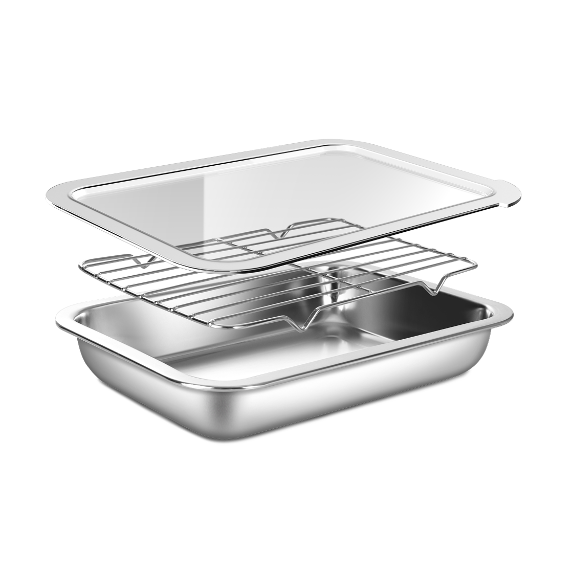 바겐슈타이거 스텐 사각 트레이 세트(PC커버) NO.02(WAGENSTEIGER Non-abrasive PC Tray Cover No.2) - 1