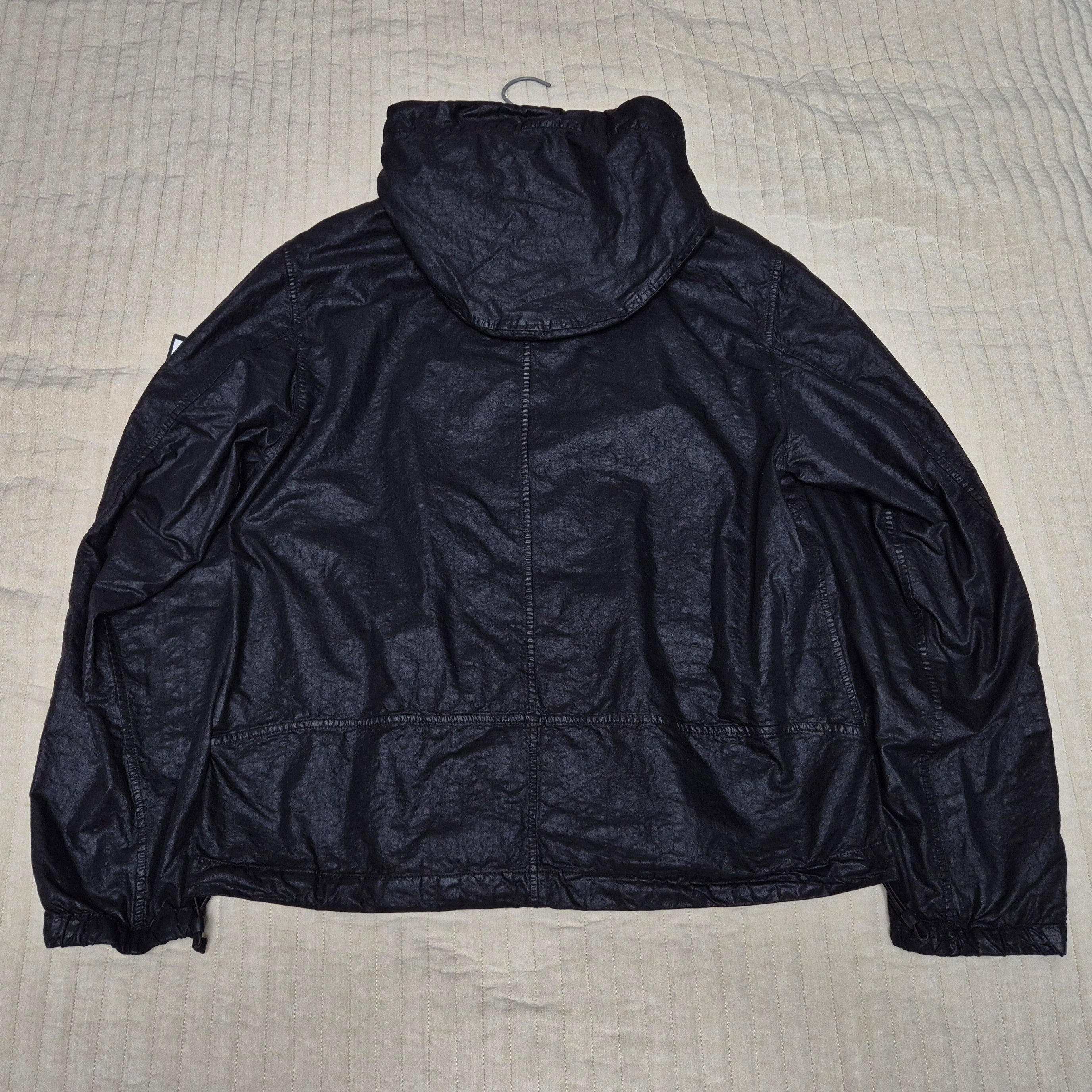 Stone Island 4100053 Organic Look Nylon Panama-TC Hooded Jacket with High-Neck Zip Black - 26SS 착용 스타일 - 7