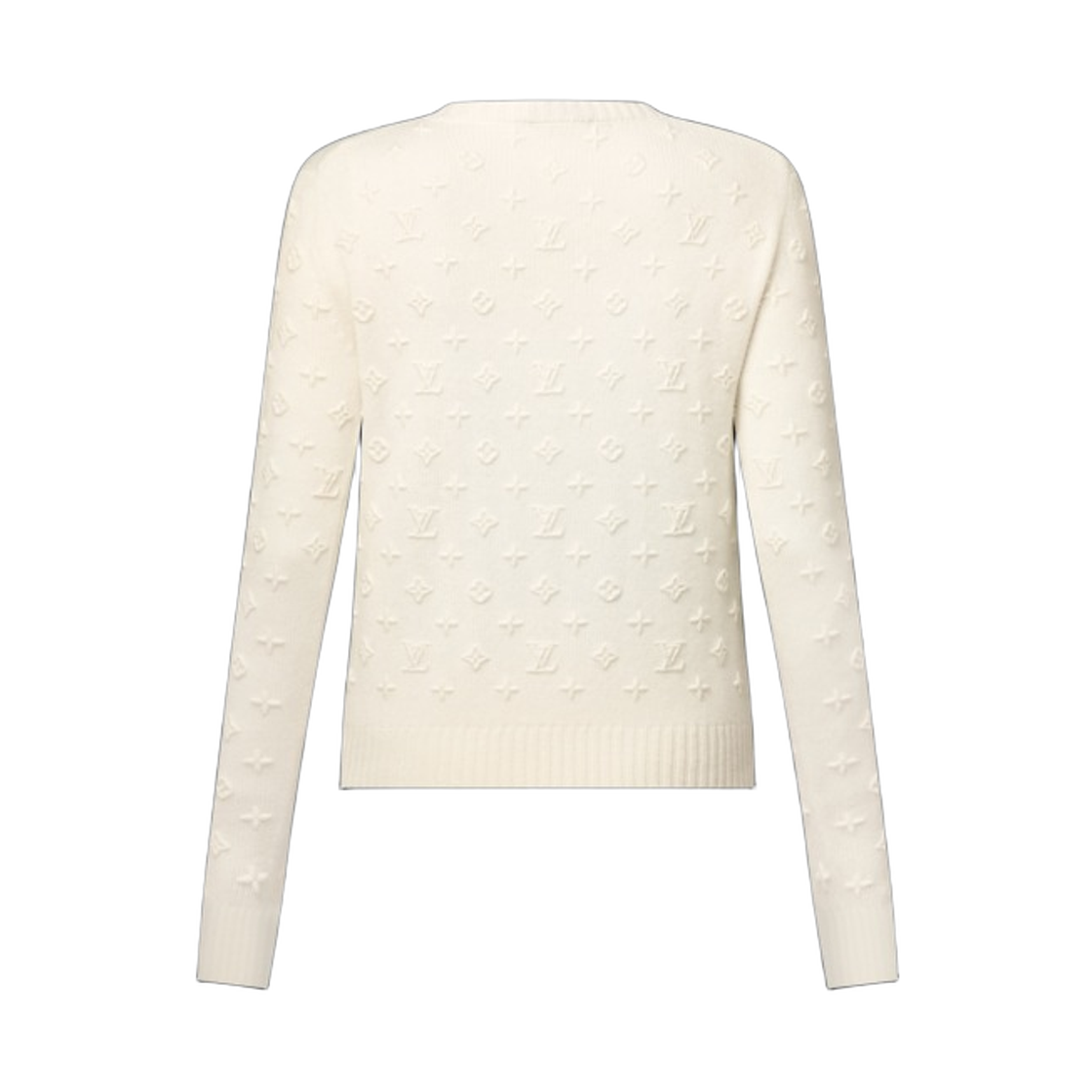(W) 루이비통 3D 모노그램 니트 풀오버 밀키 화이트((W) Louis Vuitton 3D Monogram Knit Pullover Milky White) - 2