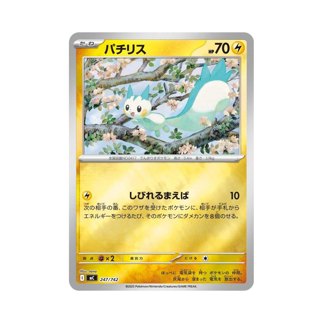 포켓몬 TCG 파치리스 미러 스타트 덱 100 배틀 컬렉션 (일어판)(Pokemon TCG Pachirisu Mirror Start Deck 100 Battle Collection (Japanese Ver.))