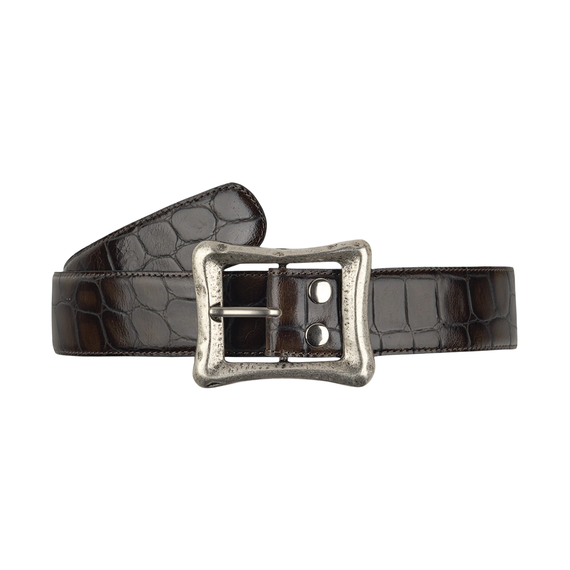 EMOSTANCECLUB-040 emostanceclub Core Belt Croc Embossed BROWN