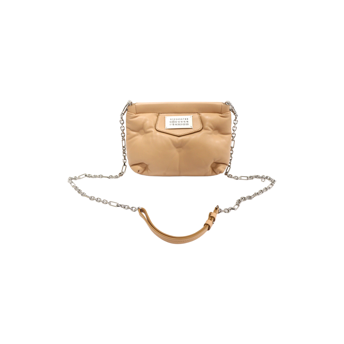 메종마르지엘라 S56WF0161 베이지 그레인 나파 글램 슬램 레드 카펫 체인 미니 파우치 크로스백(Maison Margiela Beige Grain Nappa Glam Slam Red Carpet Mini Pouch Crossbody Bag)