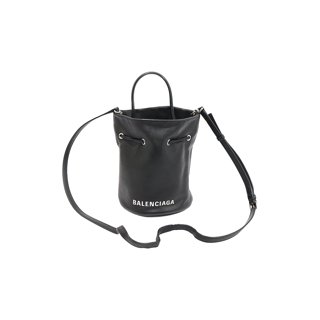 발렌시아가 638342 블랙 스무스 레더 에브리데이 XS 드로스트링 버킷 2WAY(Balenciaga 638342 Black Smooth Leather Everyday XS Drawstring Bucket Bag 2-Way) - 1