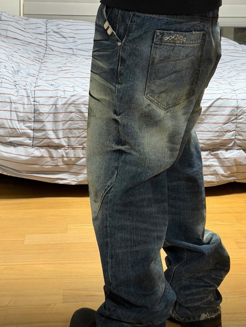 PACOSPLY Rwm Jeans Dirty Blue 착용 스타일