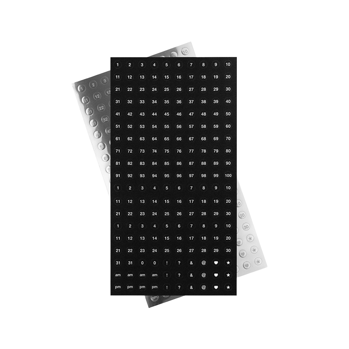 더트프로젝트 도티드 넘버 스티커 001 (실버)(Duitproject Dotted number sticker 001 (Silver)) - 1