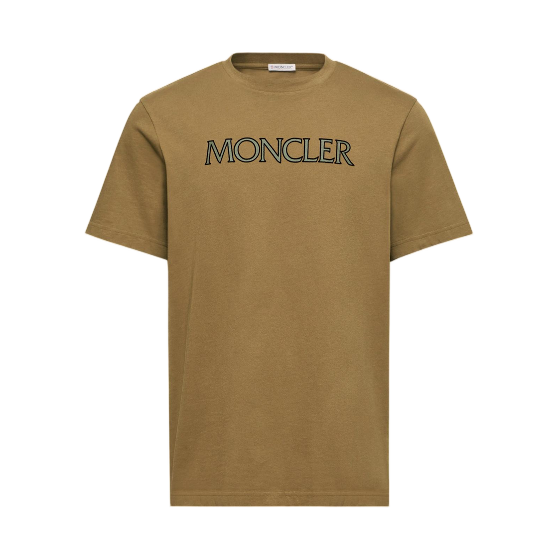 L1-091-8C00075-89B8U-82E Moncler Logo Print Cotton T-Shirt Olive Green - 26SS