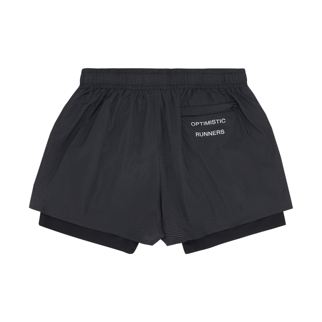 옵티미스틱 러너스 글로시 립스탑 쇼츠 블랙(Optimistic Runners Glossy Ripstop Shorts Black) - 2