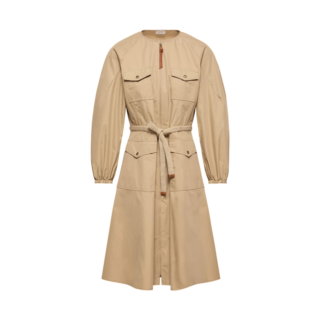 L1-093-2G00008-59866-202 (W) Moncler Pleated Poplin Dress Light Beige - 26SS