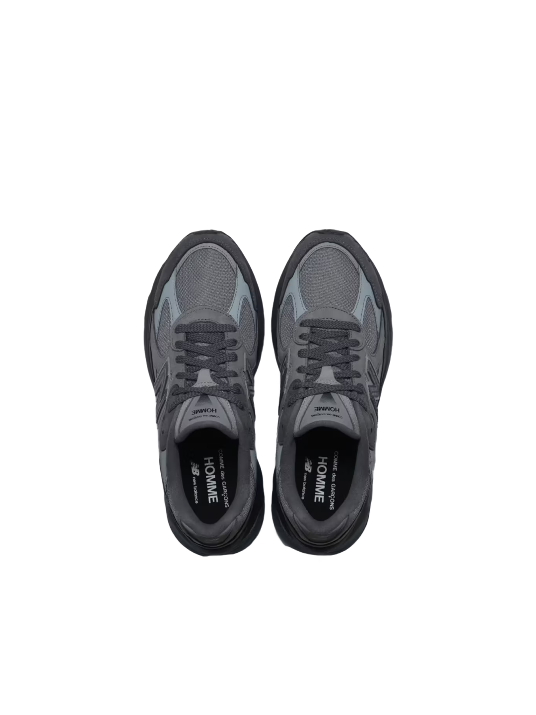 New Balance x Comme des Garcons Homme 2010 Abzorb Charcoal, New Balance x Comme des Garcons Homme 2010 Abzorb White 착용 스타일 - 3