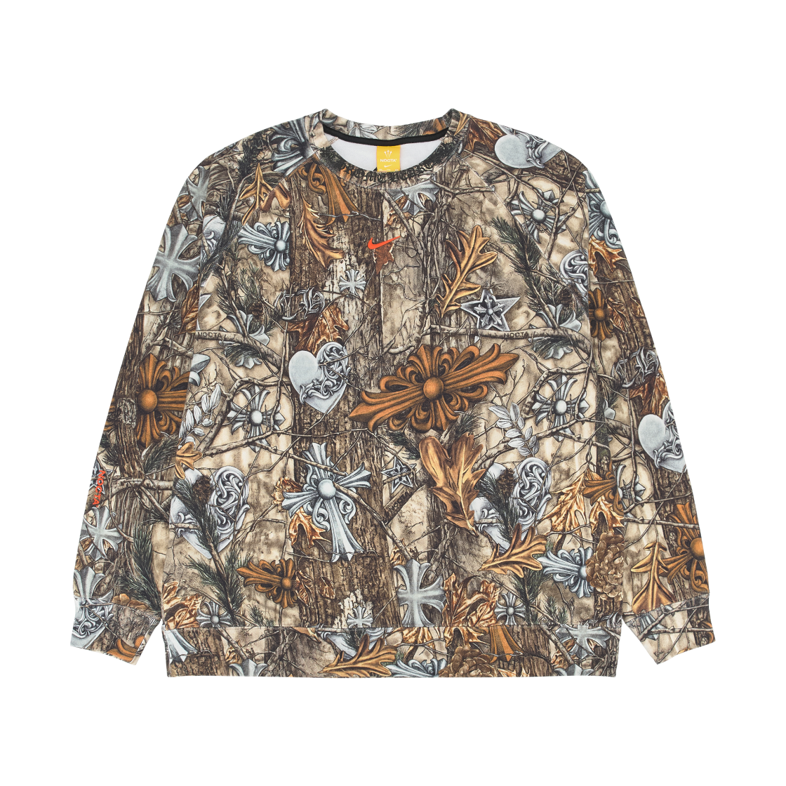 나이키 x 드레이크 녹타 x 크롬하츠 크루넥 스웨트셔츠 리얼트리 카모 - US/EU