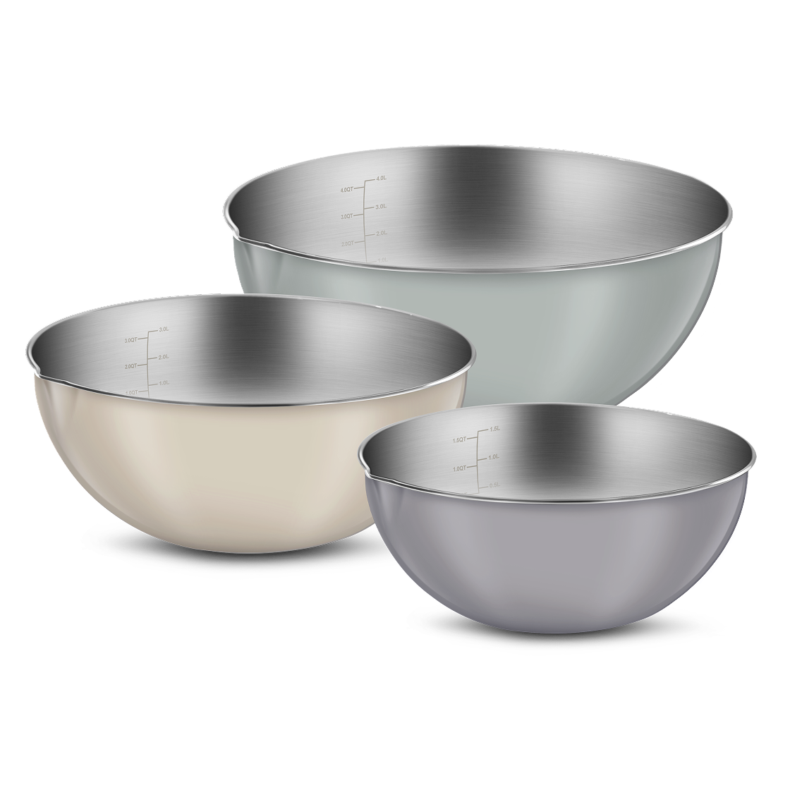 바겐슈타이거 파르베 믹싱볼세트 혼합컬러(WAGENSTEIGER Farbe Mixing Bowl Set Mixed) - 1