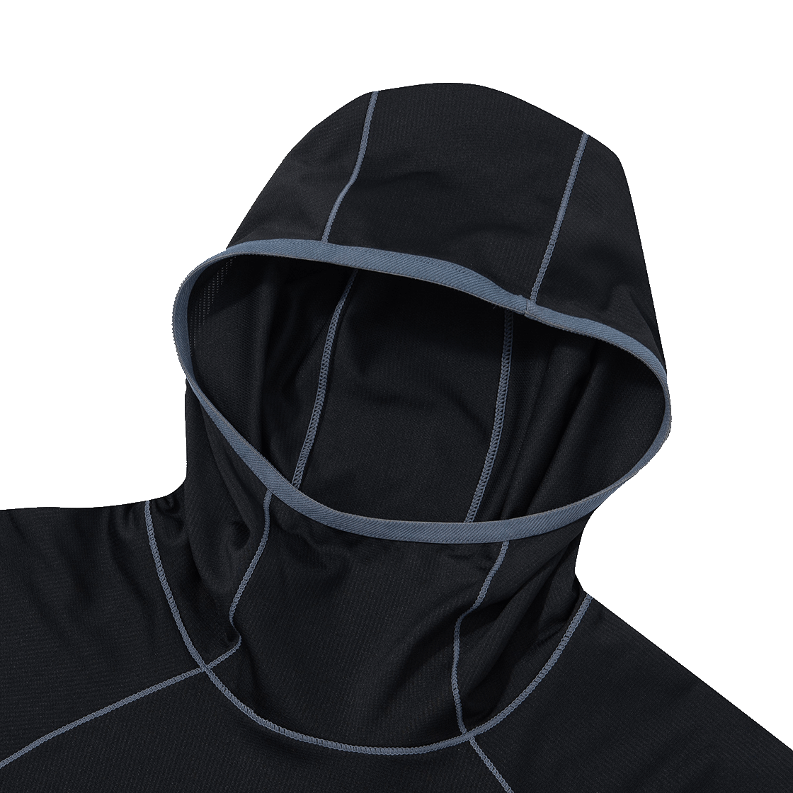 제로그램 넥스트스킨 DRY 후드 긴팔 티셔츠 블랙(ZEROGRAM Nextskin Dry Hood LS Black) - 3