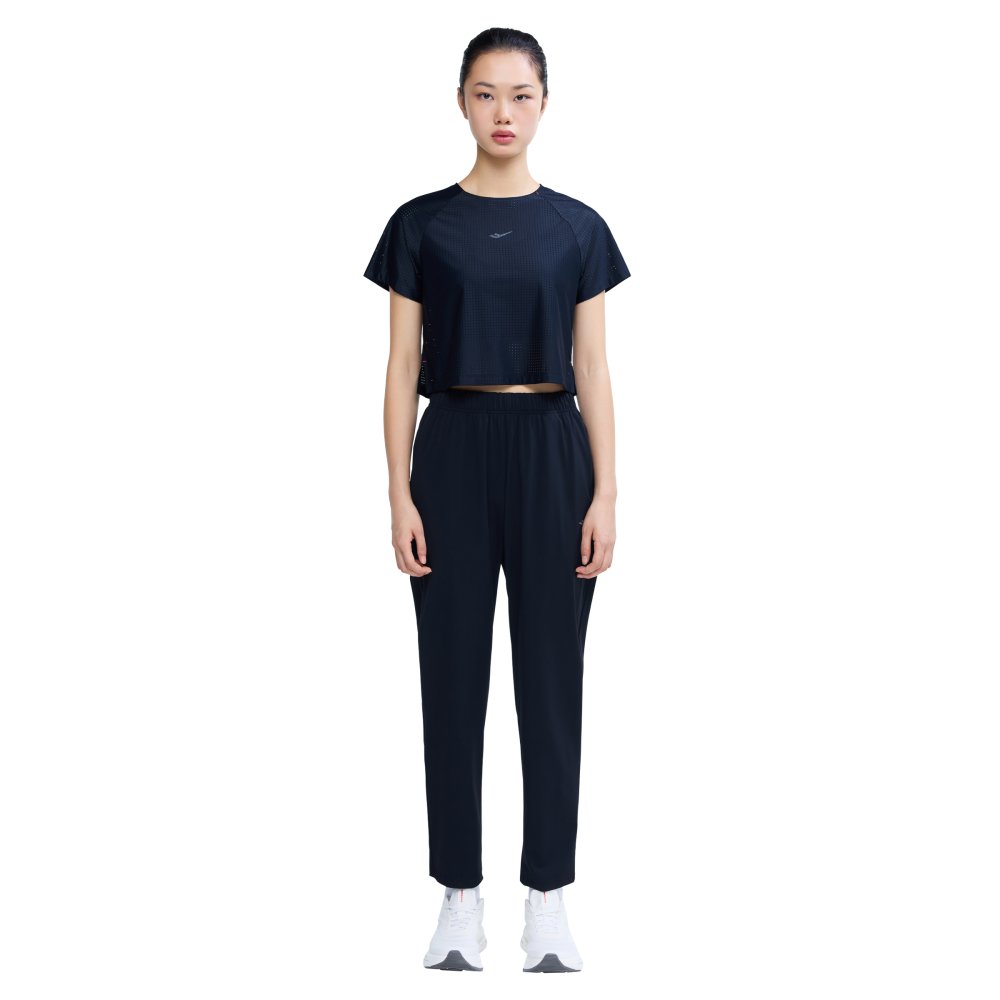 프로-스펙스 여성 울트라라이트 메쉬 크롭 반팔티셔츠 블랙(PRO-SPECS Women's Ultra-Light Mesh Cropped T-shirt Black) - 2