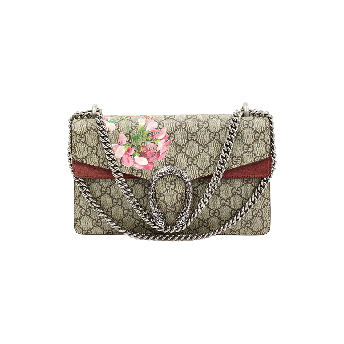 구찌 400249 GG 수프림 캔버스 블룸 프린트 디오니서스 스몰 숄더백(Gucci GG Supreme Canvas Bloom Print Dionysus Small Shoulder Bag) - 1