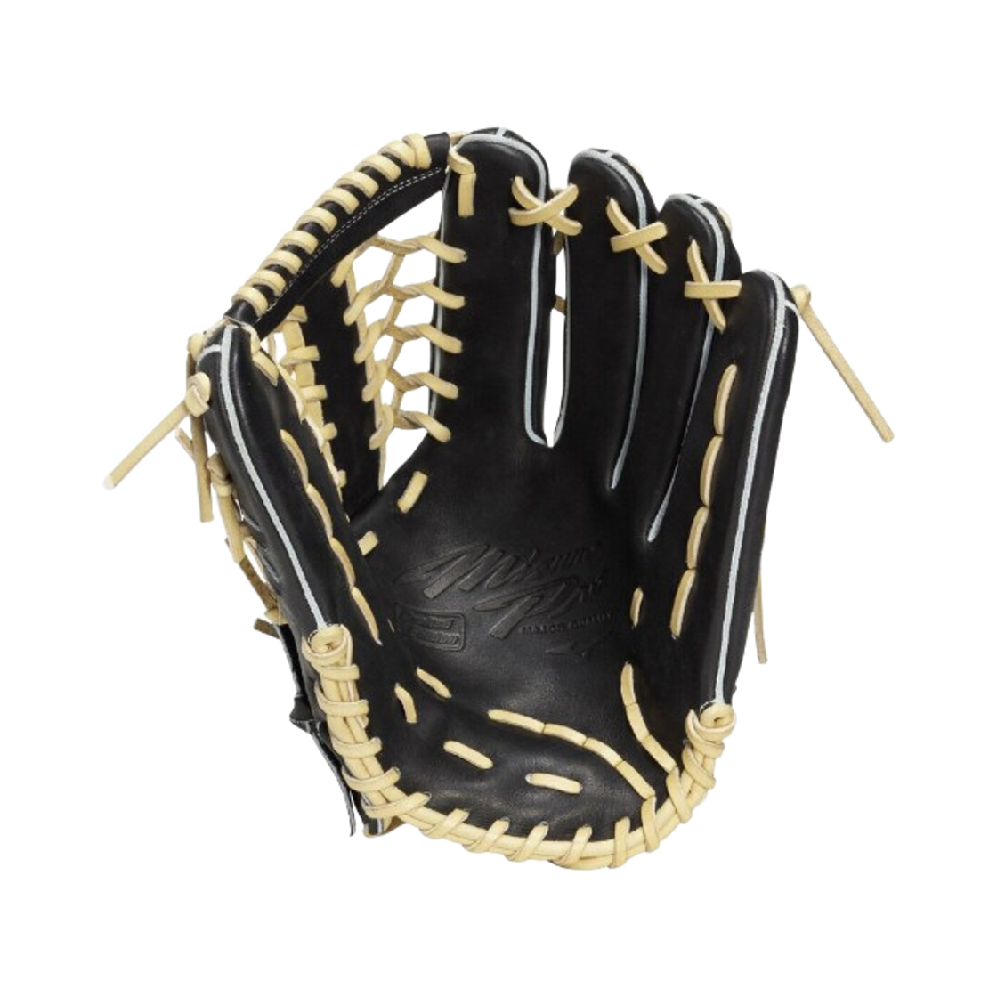 미즈노 프로 크래프티드 에디션 소프트 베이스볼 글러브 뉴트 바 타입 블랙 블론드(Mizuno Pro Crafted Edition Soft Baseball Glove Nute Bar Type Black Blonde) - 2